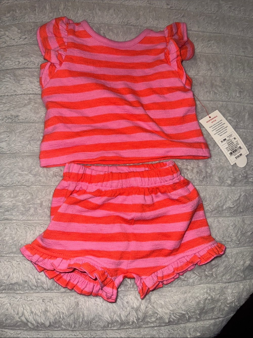 Target Pink and Coral Striped Kids Matching Set